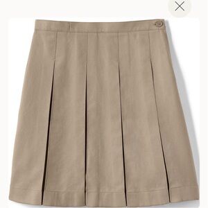 NWO tags. Khaki Land’s End Box Pleat Below the Knee skirt